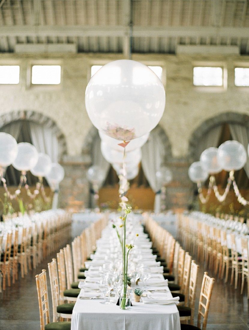centros de mesa con globos para boda